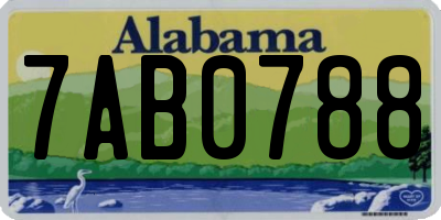 AL license plate 7AB0788