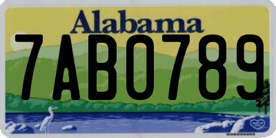 AL license plate 7AB0789