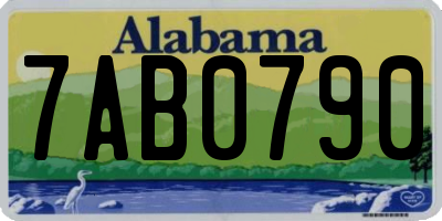AL license plate 7AB0790