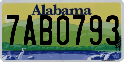 AL license plate 7AB0793