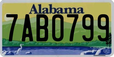 AL license plate 7AB0799
