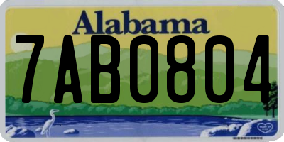 AL license plate 7AB0804