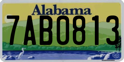 AL license plate 7AB0813