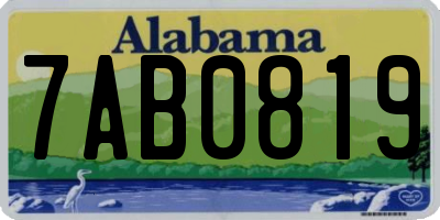 AL license plate 7AB0819