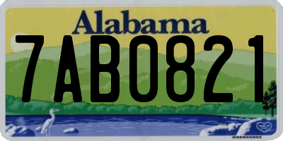 AL license plate 7AB0821