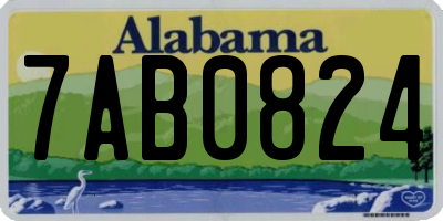AL license plate 7AB0824