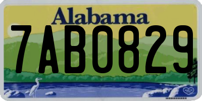 AL license plate 7AB0829