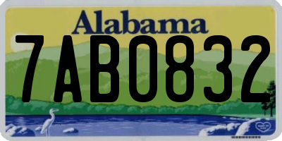 AL license plate 7AB0832
