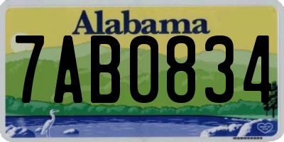 AL license plate 7AB0834
