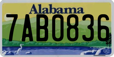AL license plate 7AB0836