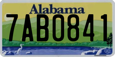 AL license plate 7AB0841