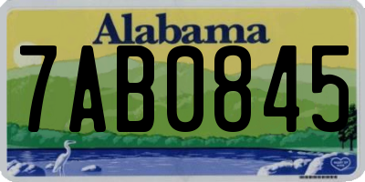 AL license plate 7AB0845