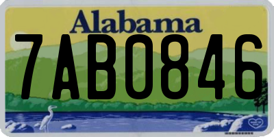 AL license plate 7AB0846