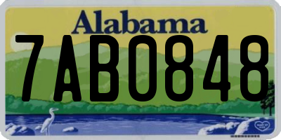 AL license plate 7AB0848
