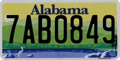 AL license plate 7AB0849