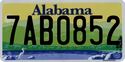 AL license plate 7AB0852
