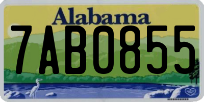 AL license plate 7AB0855