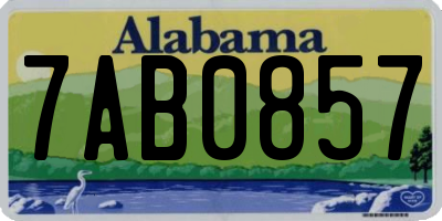 AL license plate 7AB0857