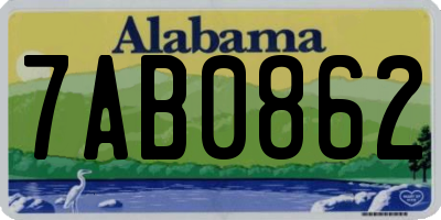 AL license plate 7AB0862