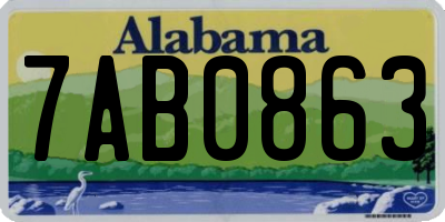 AL license plate 7AB0863