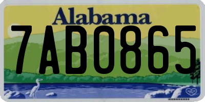 AL license plate 7AB0865