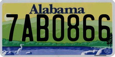 AL license plate 7AB0866