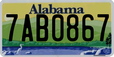 AL license plate 7AB0867