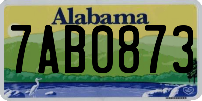 AL license plate 7AB0873
