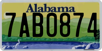 AL license plate 7AB0874