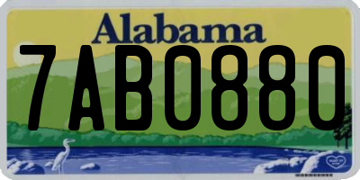 AL license plate 7AB0880
