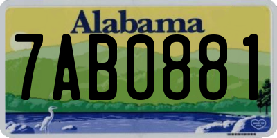 AL license plate 7AB0881