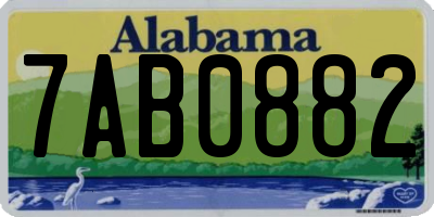 AL license plate 7AB0882