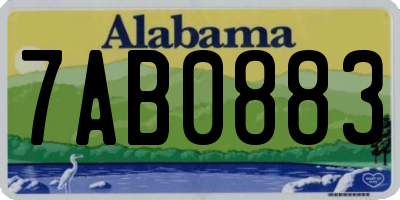 AL license plate 7AB0883
