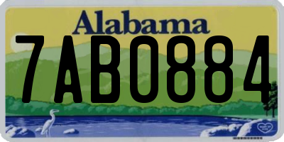 AL license plate 7AB0884
