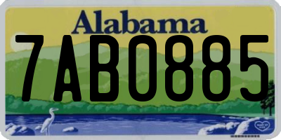 AL license plate 7AB0885