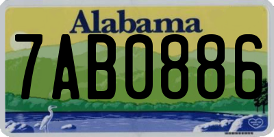 AL license plate 7AB0886
