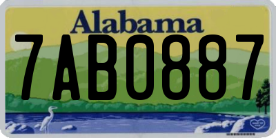 AL license plate 7AB0887