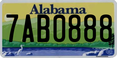 AL license plate 7AB0888