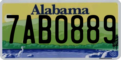 AL license plate 7AB0889