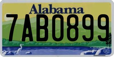 AL license plate 7AB0899