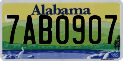 AL license plate 7AB0907
