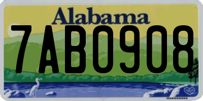 AL license plate 7AB0908