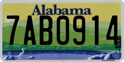 AL license plate 7AB0914