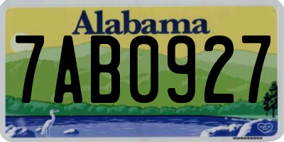 AL license plate 7AB0927