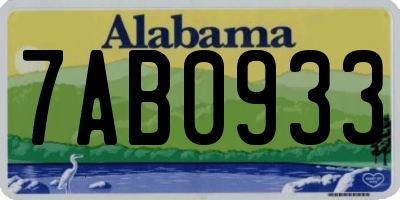 AL license plate 7AB0933