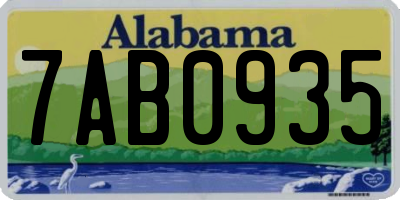 AL license plate 7AB0935