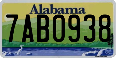 AL license plate 7AB0938