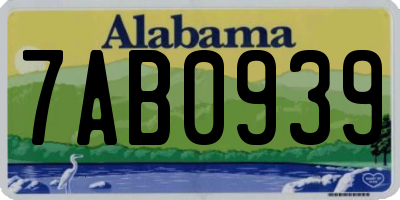 AL license plate 7AB0939