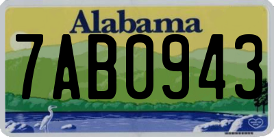 AL license plate 7AB0943