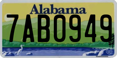 AL license plate 7AB0949